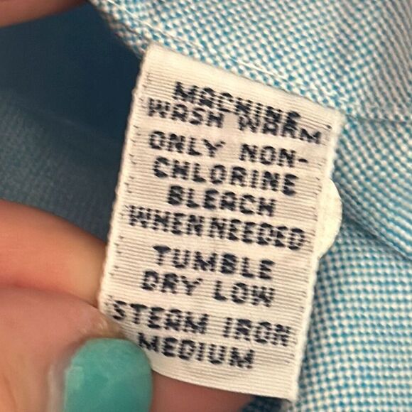 Ralph Lauren Dress Shirt Yarmouth Cotton Oxford Blue Mens 16 1/2 32/33 Color Pon - Picture 7 of 7